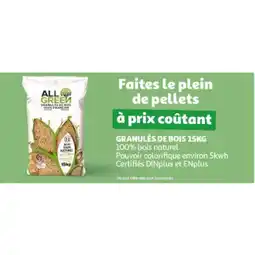 Auchan Granulés De Bois 15Kg offre