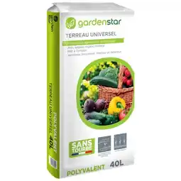 Auchan Terreau Universel Sans Tourbe 40 L Gardenstar offre