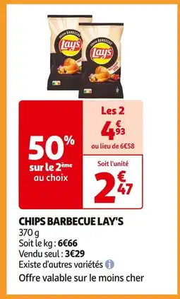 Auchan Supermarché LAY'S CHIPS BARBECUE offre