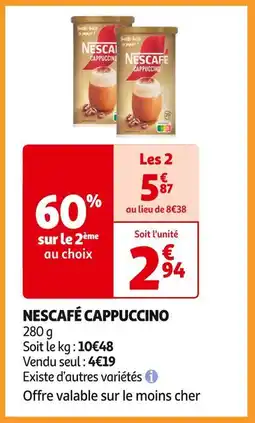 Auchan Supermarché NESCAFÉ CAPPUCCINO offre