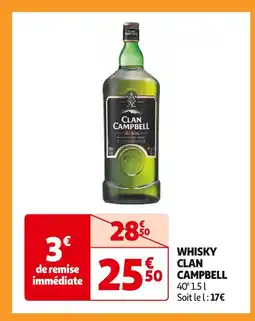 Auchan Supermarché CLAN CAMPBELL WHISKY offre