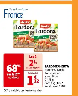 Auchan Supermarché HERTA LARDONS offre