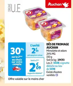 Auchan Supermarché AUCHAN DÉS DE FROMAGE offre