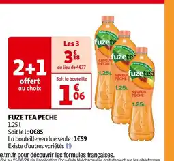 Auchan Supermarché FUZE TEA FUZE TEA PÊCHE offre