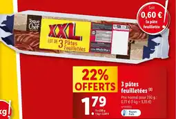 Lidl 3 Pates Feuilletees offre