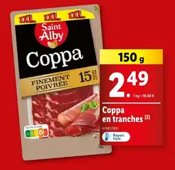Lidl Coppa en tranches offre