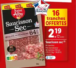 Lidl Saucisson sec offre