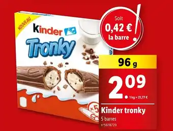 Lidl Kinder tronky offre