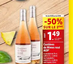 Lidl Costières de Nîmes ROSÉ offre