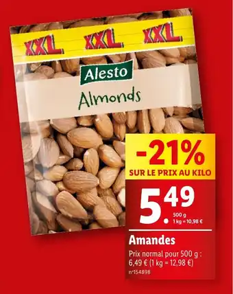 Lidl Amandes offre