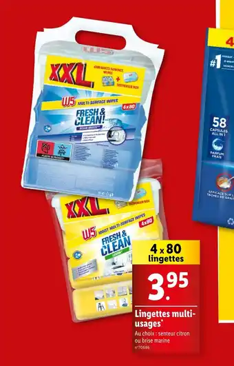 Lidl Lingettes multi- usages offre