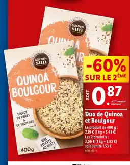 Lidl Duo de Quinoa et Boulgour offre