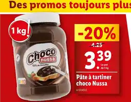 Lidl Pâte à tartiner offre