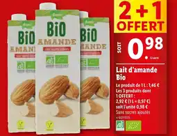 Lidl Lait  D 'Amande Bio offre