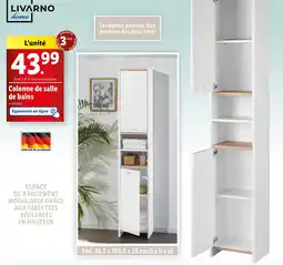 Lidl Colonne de salle de bains offre