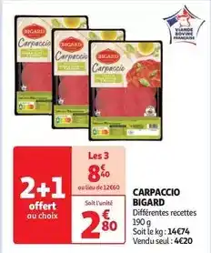 Auchan Supermarché Bigard - carpaccio offre