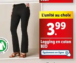 Lidl Legging en coton BIO offre