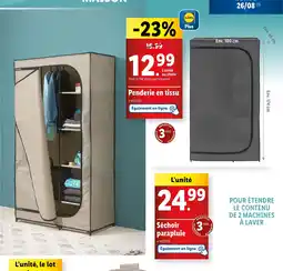 Lidl Penderie en tissu offre