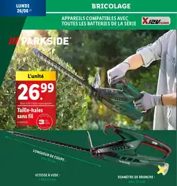 Lidl Taille-haies sans fil offre