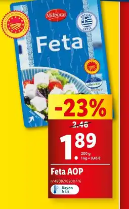 Lidl Feta AOP offre
