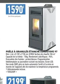 POÊLE À GRANULÉS ÉTANCHE EUROSTOVE
