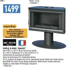 Brico Cash POÊLE À BOIS "MASSY" offre