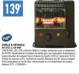 Brico Cash POÊLE À PÉTROLE offre