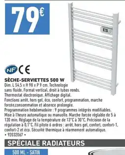 Brico Cash SÈCHE-SERVIETTES 500 W offre