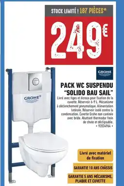 Brico Cash PACK WC SUSPENDU "SOLIDO BAU SAIL offre