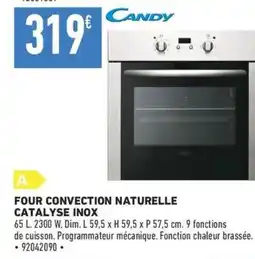FOUR CONVECTION NATURELLE CATALYSE INOX