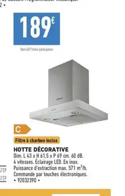 Brico Cash HOTTE DÉCORATIVE offre