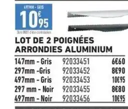Brico Cash LOT DE 2 POIGNÉES ARRONDIES ALUMINIUM offre