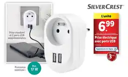 Lidl Prise électrique avec ports USB offre