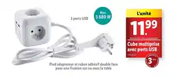 Lidl Cube multiprise avec ports USB offre