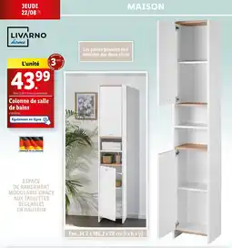 Lidl Colonne de salle de bains offre