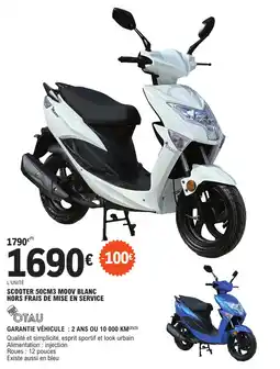E.Leclerc L'Auto SCOOTER 50CM3 MOOV BLANC HORS FRAIS DE MISE EN SERVICE offre