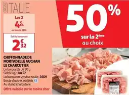 Auchan Supermarché Auchan - chiffonnade de mortadelle le charcutier offre