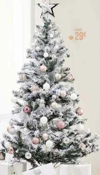 Géant Casino Sapin artificiel 150cm floqué offre