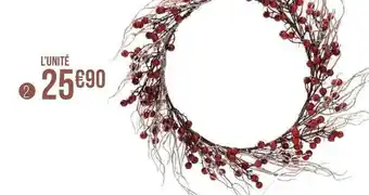 Couronne lumineuse rouge 40 leds