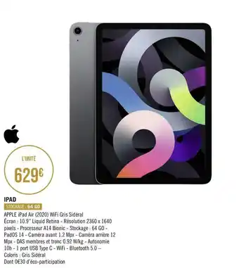 Géant Casino Apple ipad offre