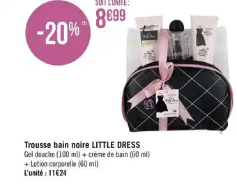 Géant Casino Trousse bain noire little dress offre