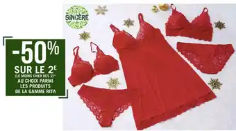 Géant Casino Sincere bon plan sur les produits de la gamme rita de la marque sincere offre