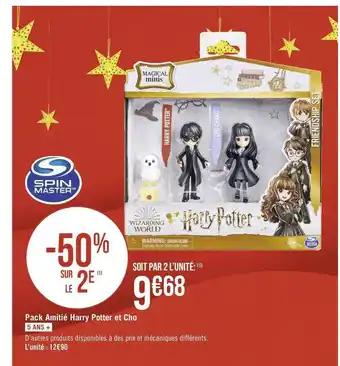 Géant Casino Spin master pack amitié harry potter et cho offre