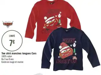 Géant Casino Tee shirt manches longues cars offre