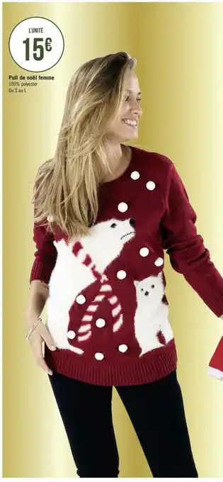 Géant Casino Pull de noël femme offre
