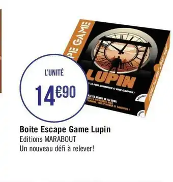 Boite escape game lupin
