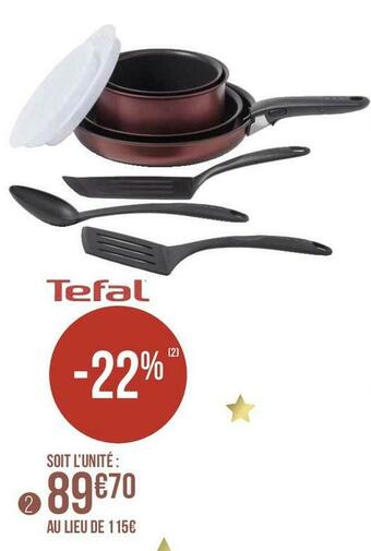 Géant Casino Tefal batterie de cuisine 10 pièces offre