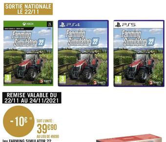 Jeu farming simulator 22