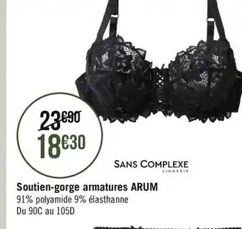 Géant Casino Sans complex soutien-gorge armatures arum offre
