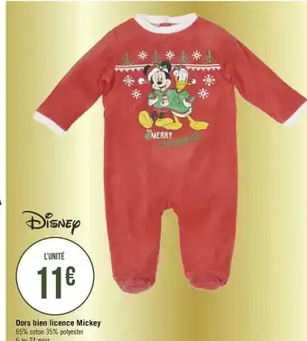Géant Casino Disney dors bien licence mickey offre